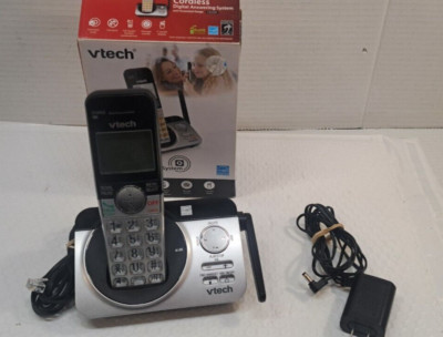 VTech CS5229 DECT 6.0 Handset Cordless Phone & Answering Machine w/ Power Supply