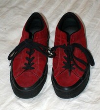 Vintage Men's Converse All-Star Low Top Sneakers   Red Suede SZ 6.5 - RARE