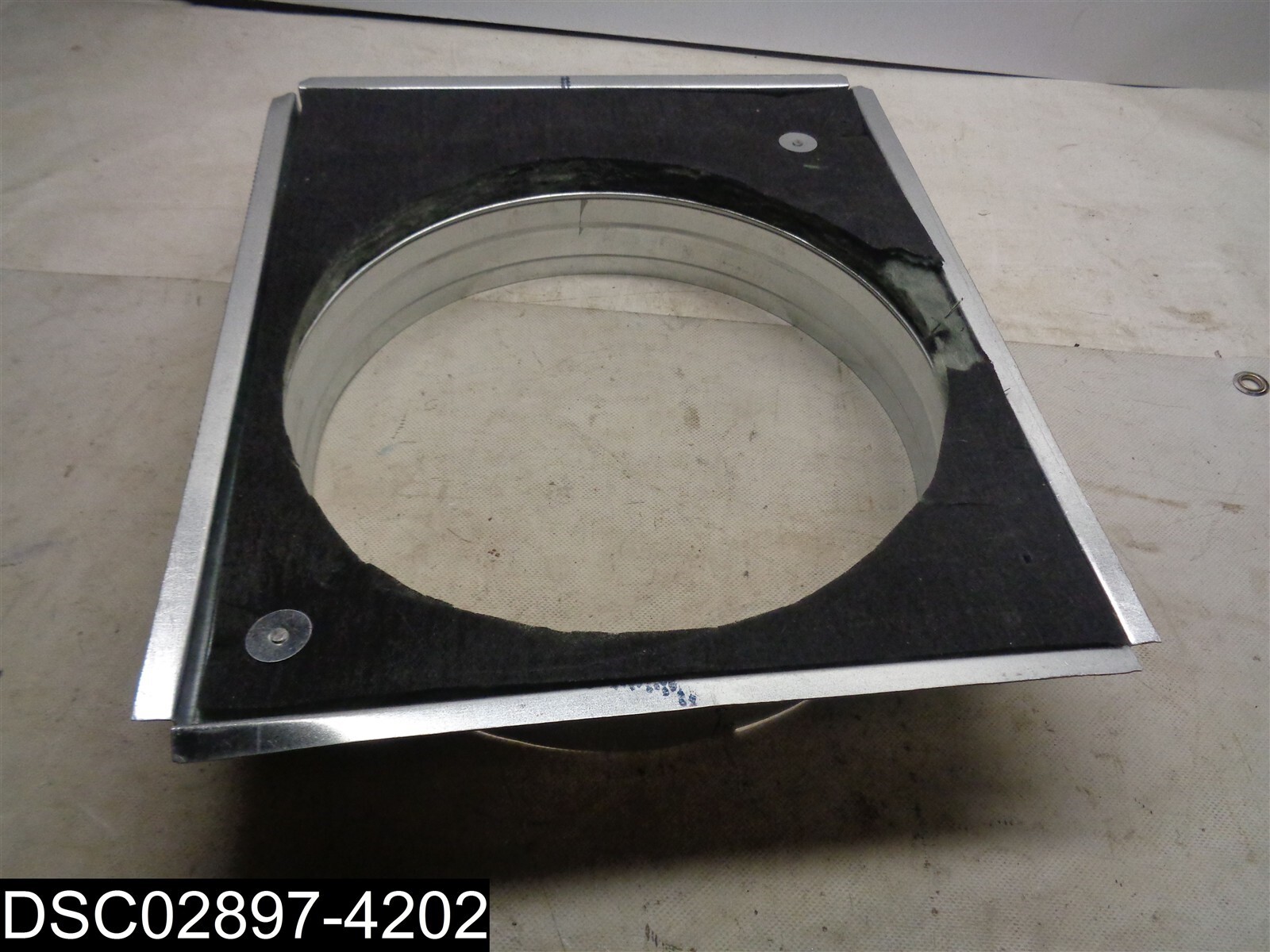 001340 The Metal Shop Square to Round Package Unit Adapter 14-1/2"x14-1/2"to14"