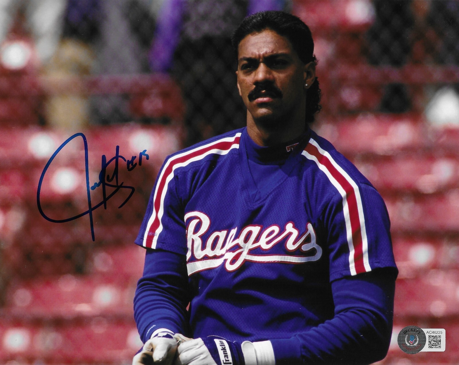 Juan Gonzalez Autographed Signed Texas Rangers Juan Gonazalez 8x10 Photo BAS Puerto Rico 25 