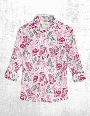 Women s Seasalt Cotton Shirt Collared Long Sleeve White Seaweed Larsa (Defect)