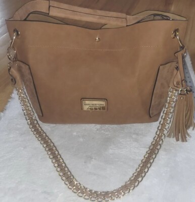 MARC NEW YORK ANDREW MARK BAG, BEAUTIFUL LEATHER TOTE W/ GOLD CHAIN STRAP, NWOT