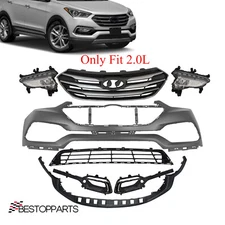 Grille/Bumper/Fog Light/Bezel W/Chrome Trim For Hyundai Santa Fe Sport 2017-18