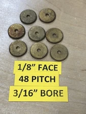QTY 1 BOSTON GEAR BRASS G-141 SPUR GEAR 48 PITCH 44 TEETH 3/16" BORE G141