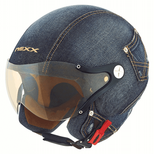 NEXX SX.60 SX60 Denim Cult Vintage Jean Material Half Motorcycle Helmet XS - 2XL - Bild 2 von 3