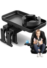 Adjustable Travel Tray - Universal Quick Attach Clamps for Car Seats, Stroller..