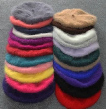 women Plush mink cashmere Beret hat Winter warm knitting cap free shipping S328