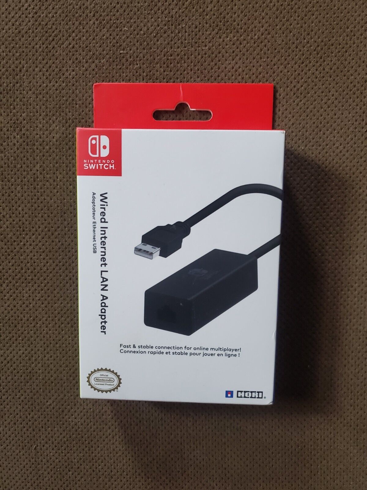 Hori Wired Internet LAN Adapter Converter for Nintendo Switch - Black 