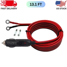 Cigarette Lighter Plug Cable Car Power Supply Inverter Adapter Wire 12 Volts 15A