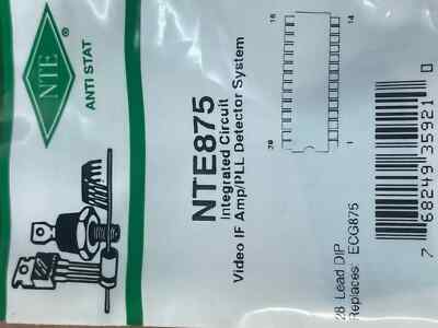 NTE Electronics NTE875 IC VIDEO IF AMPLIFIER/PLL DETECTOR SYSTEM 28 LEAD DIP