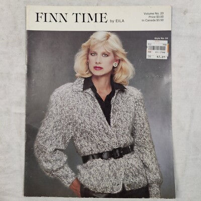 1960 Eila Finn Time Sweaters Knit & Crochet Yarn Design Pattern Book Vol 23