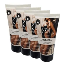 NKD SKN Gradual Glow Daily Tan Moisturizer Self Tanner Travel Size 1.69 Oz 4 Pk