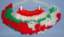 Petticoat-Dance Tutu-Girls sz 2-Red-White-Green-Cinco de Mayo- Mexican dress up