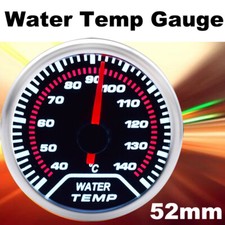 Universal 18 Npt Water Temperature Temp Gauge Pointer Meter W Sensor Led 52mm
