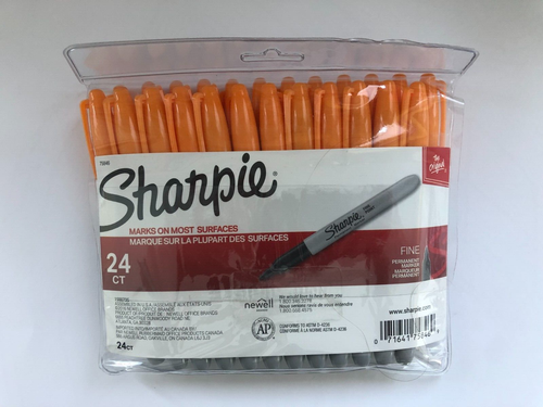 24 Count NEW Sharpie Fine Point Permanent Marker --Tangerine --ink