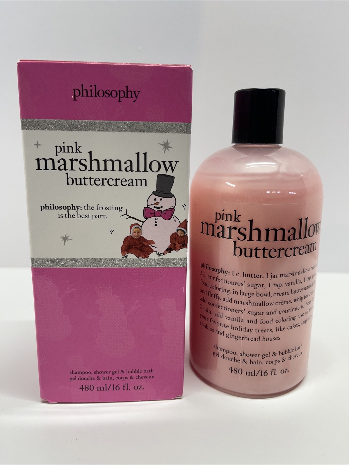 Philosophy PINK MARSHMALLOW BUTTERCREAM Shampoo Shower Gel BubbleBath