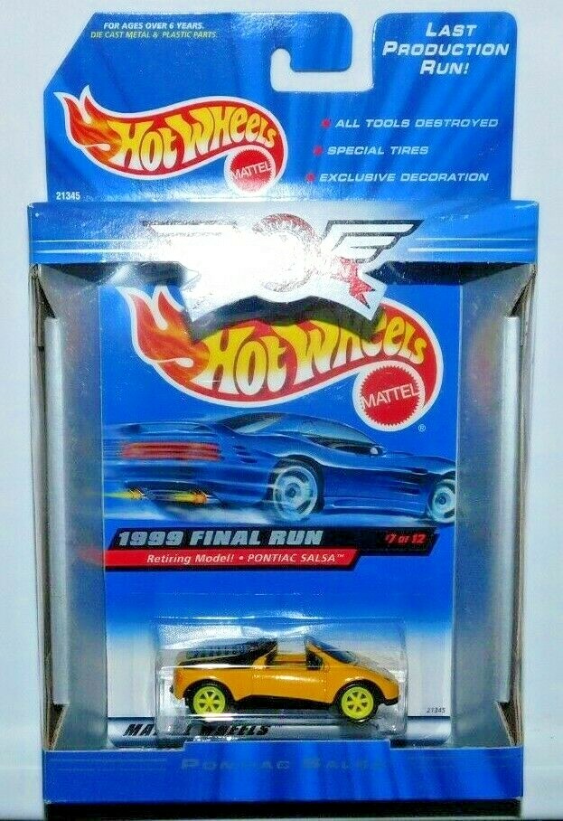 HOT WHEELS 1999 FINAL RUN EDITION PONTIAC SALSA WITH REAL RIDERS