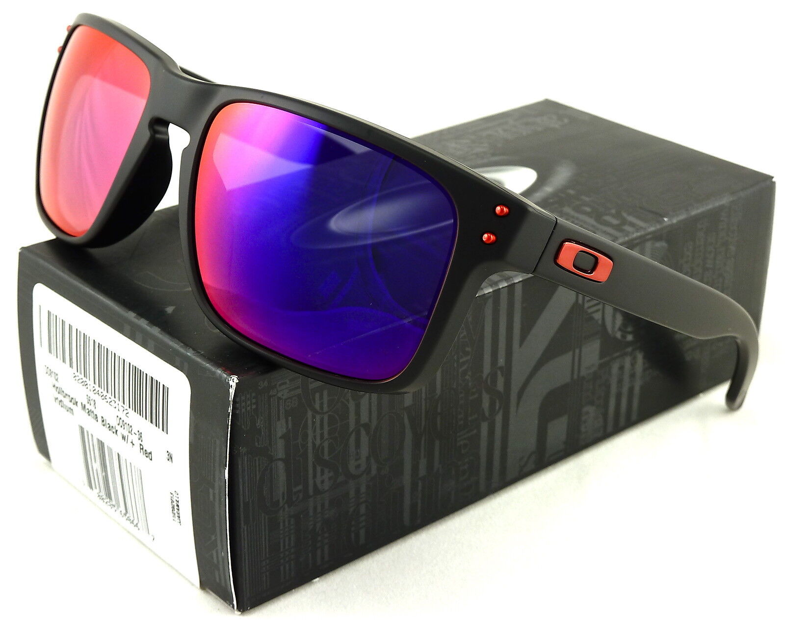 Milliard Træts webspindel Withered NEW Oakley Holbrook Sunglasses Matte Black l + Red Iridium OO9102-36  700285658667 | eBay