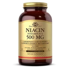 Solgar Niacin Vitamin B3 500 mg 250 Vegetable Capsules