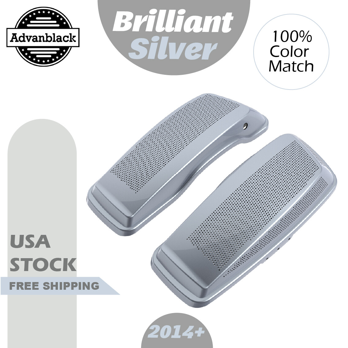 For Harley Touring FLHR FLHXS FLTRX 2014+ BRILLIANT SILVER