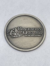 Rare Blackberry Oaks Golf Course 1" Coin Style Golf Marker - Bristol, Illinois