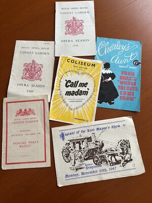 Seltenes Vintage Theater / Ballett / Oper Ephemera