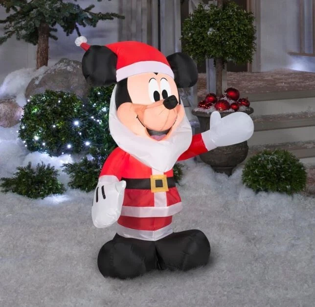 Set De 2 Figuras Navideñas Hinchables - Papá Noel Y Muñeco De Nieve De 65 Cm Para Interior Y Exterior