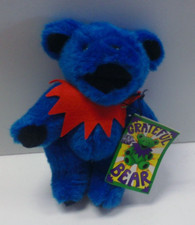 8" Blue Jointed Grateful Dead Plush Bear With Tags 1990 Liquid Blue