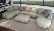 5PC MODERN EURO DESIGN LEATHER SECTIONAL SOFA S89P5