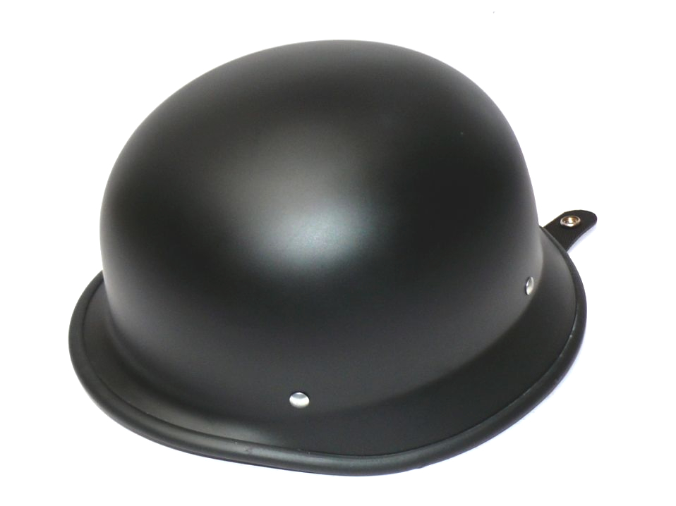 Casque moto ouvert chopper taille L noir mat jet pour scooter et custom