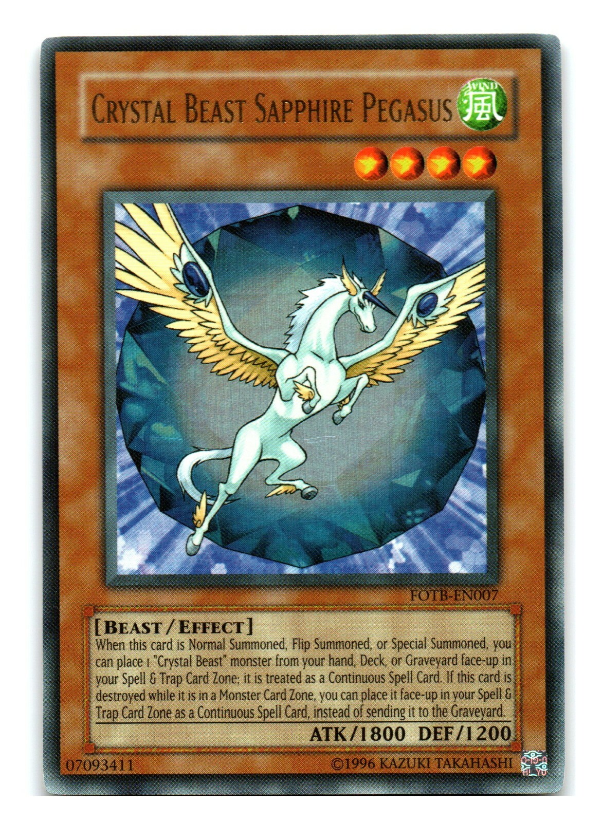 PSA10 C.B. サファイア・ペガサス FOTB-ULTIMATE RARE Crystal Beast