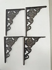 4 Antique Style Shelf Brace Wall Bracket Cast Iron Brackets Architectural