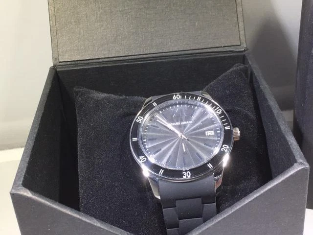 Reloj de pulsera deportivo Jacques Lemans unisex Roma 1-1622A con correa de silicona negra Foto 3 de 4