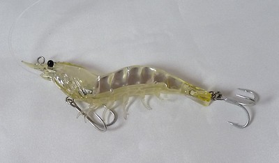 Koppers Live Target Hybrid Shrimp 3.5'' Clear Shrimp 3/8 oz Hard Body Soft Legs