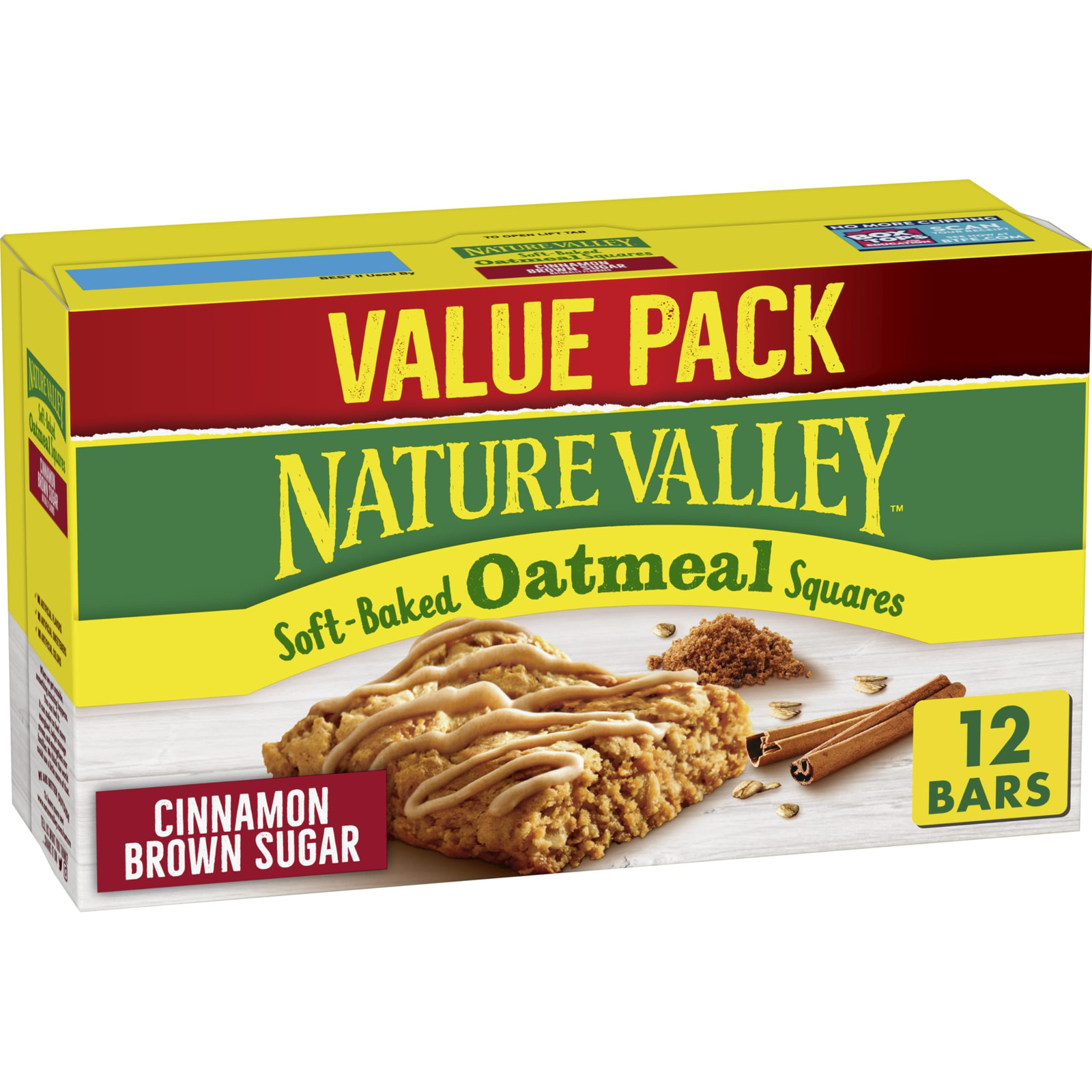 Nature Valley Chewy Oatmeal Squares Cinnamon Brown Sugar 12 Count Snack Bars