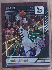 Damian Lillard 2024-25 Donruss International Holo Maroon Laser