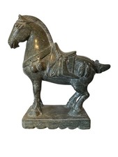Hand Carved Stone Horse Sculpture Tang Dynasty Style