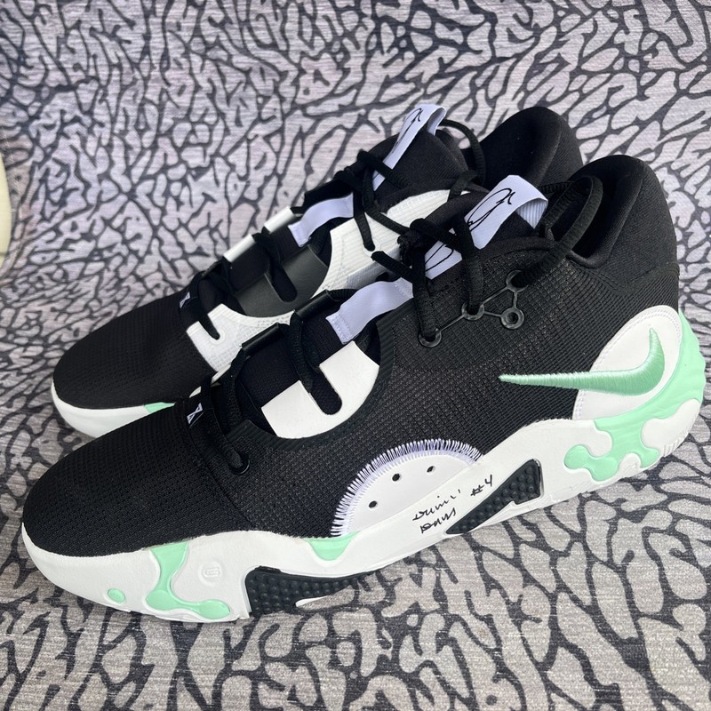 Sz 13 Men Nike PG 6 Mint Black - Worn & Signed By Darius Days - LSU - NeoPhoenix