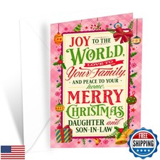 Prime Greetings Daughter and Son In Law Christmas Card, Made in America, Eco-