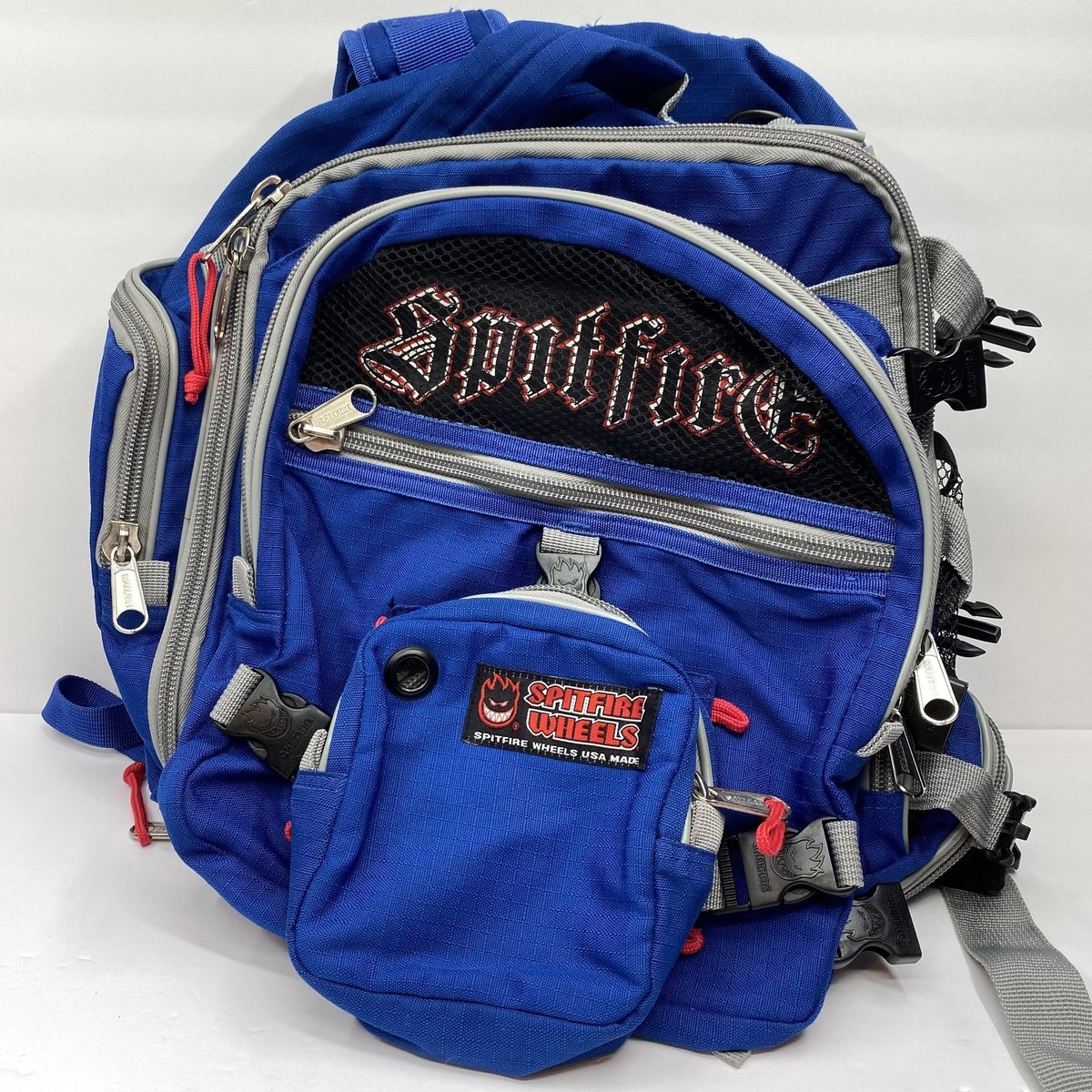 Vintage Spitfire Backpack Blue Ripstop Bag Skating Skate Travel