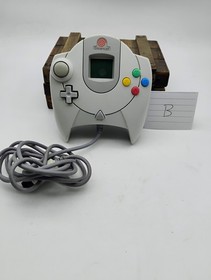 Sega Dreamcast Official White Controller HKT-7700 w/ VMU Memory Card READ DESC