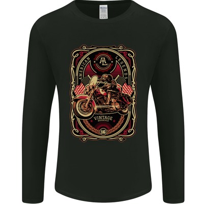 T-shirt Biker Bifacciale Uomo Manica Lunga – Cranio Doppio Lato – Hot Leathers Multicolor
