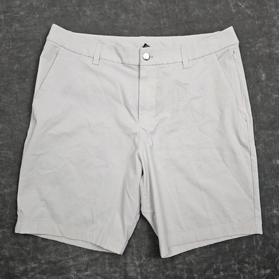 Lululemon ABC Shorts Mens 33 Gray Wovenair Chino Golf Classic Fit Stretch 9in
