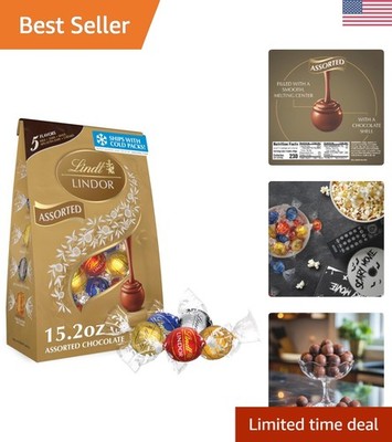 Assorted Chocolate Candy Truffles, Chocolate with Smooth, Melting Truffle Cen...
