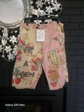 NEW Magnolia Pearl Be a Poem Miner Shorts with Applique  Kitty Berry