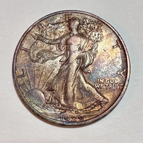 1929 S Walking Liberty Half Dollar - AU Nice Date And Beautiful Toning