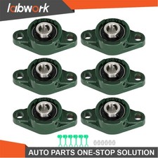 Labwork UCFL202-10 Pillow Block Bearing 5/8" Bore 6Pcs Self-Aligning Solid Base