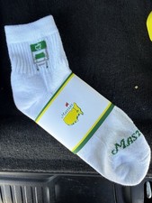 Masters Golf White Ankle Socks Cotton Logo Breathable Athletic Unisex One Size