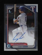 2024 Bowman Draft Casey Cook Chrome Auto 1st Prospect #CPA-CCY Rangers B