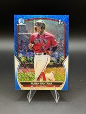 2023 Bowman Chrome Prospects Ruben Santana #BCP-42 Blue Shimmer Refractor /150 S